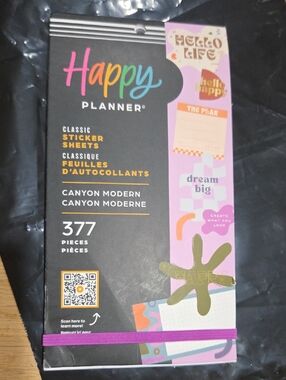 Happy Planner Sticker Pack - Black, Pink, Purple, Green, Blue, Orange